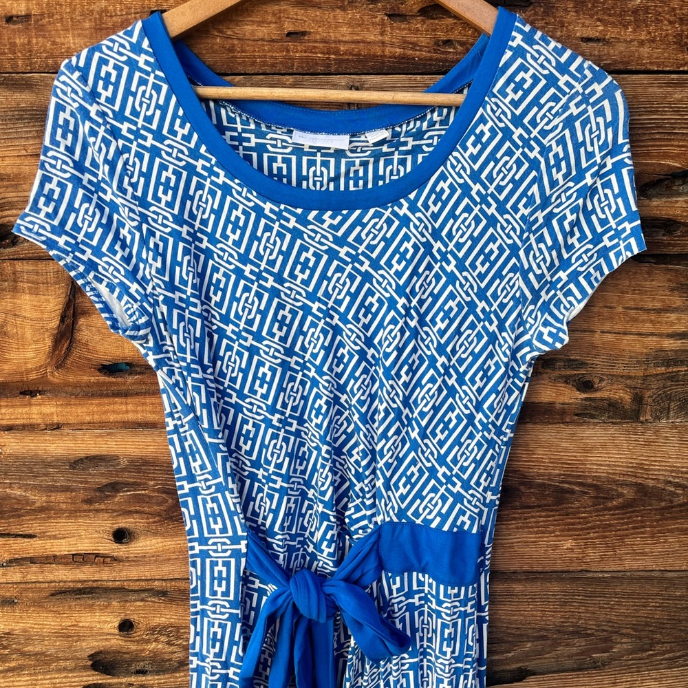 NEW YORK & COMPANY | Blue Patterned Dress M - Picture 2 of 8